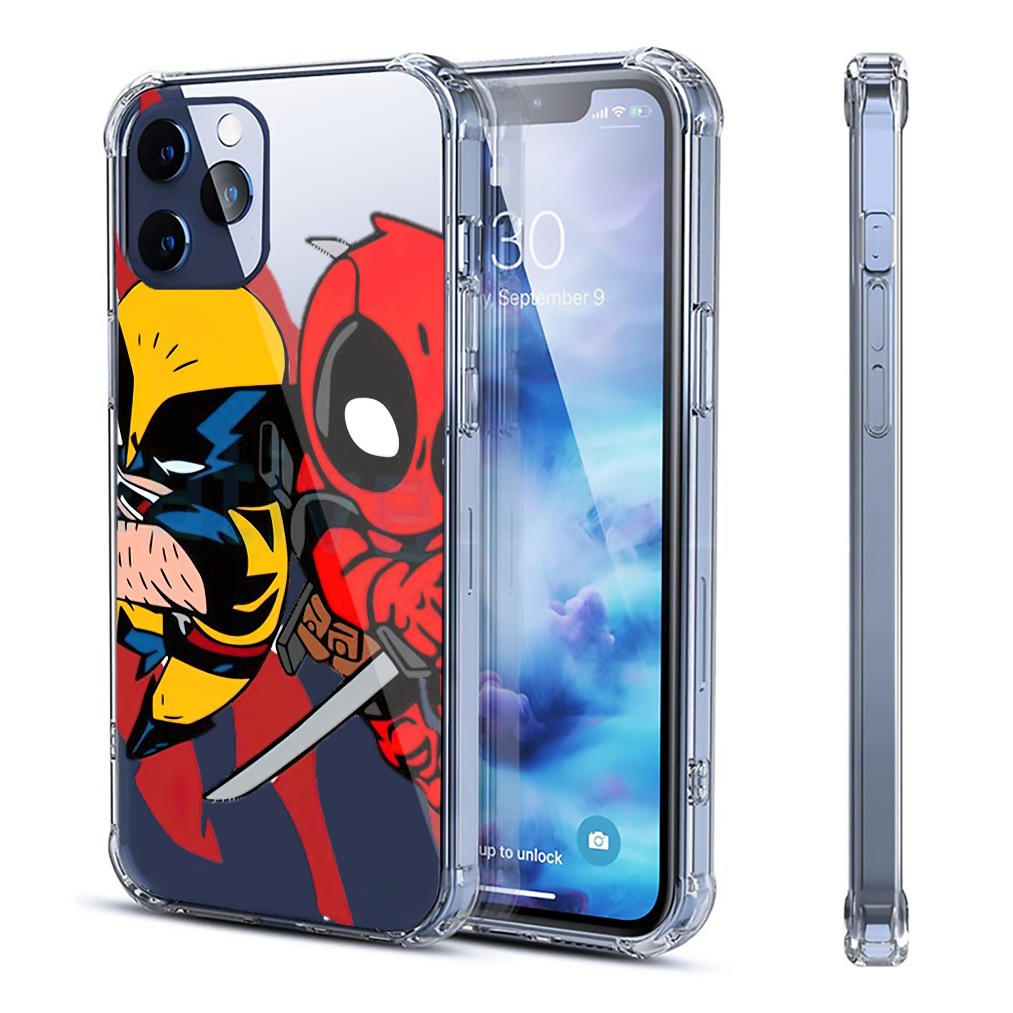 （画像用） Deadpool デッドプール 【iPhone 12シリーズ対応】透明スマホケース（クリアソフトケース）